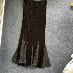 Velvet maxi skirt